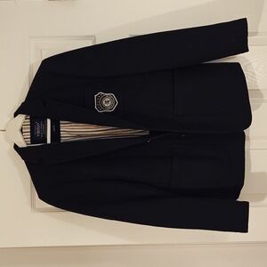 Navy Blue Wool Blazer